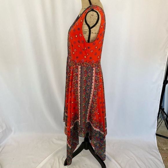 Nanette Lepore Midi Dress Red Sleeveless Woman’s Sz 10 - Picture 2 of 13